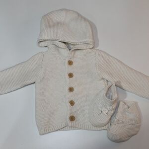 LITTLE PLANET by CARTER'S 100% Organic Cotton Knit Jacket Hood with Boot…